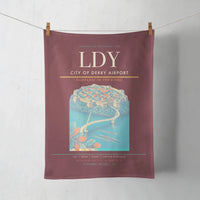Thumbnail for City of Derry Airport (LDY) design on dark red towel