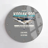 Thumbnail for Daher Kodiak 900 design on gray no frame wall clock