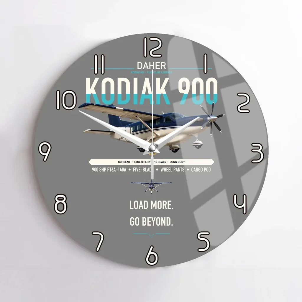 Daher Kodiak 900 design on gray no frame wall clock