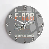 Thumbnail for F-82B Twin Mustang design on gray no frame wall clock