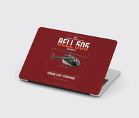 Thumbnail for Bell 505 Jet Ranger X design on dark red MacBook case