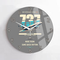 Thumbnail for Boeing 737 MAX 9 design on gray no frame wall clock