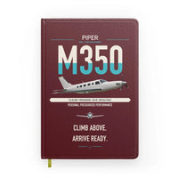 Thumbnail for Piper M350 design on dark red notebook