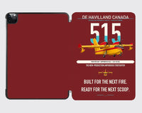 Thumbnail for De Havilland Canadair 515 design on dark red ipad tablet case