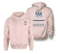 Thumbnail for Cessna Citation 550 - Citation II design on pink double-side hoodie, double-side print