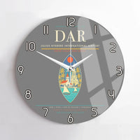 Thumbnail for Julius Nyerere International Airport (DAR) design on gray no frame wall clock