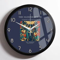Thumbnail for VINTAGE G4216 - The Sleeper Berth - Designed Wall Clocks design on navyblue framed