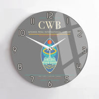 Thumbnail for Afonso Pena International Airport (CWB) design on gray no frame wall clock