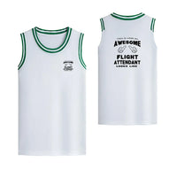 Thumbnail for Flight Attendant Designed Basketball Style Sports Tank Tops - view 12
