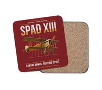 Thumbnail for SPAD XIII design on dark red 1 piece coaster