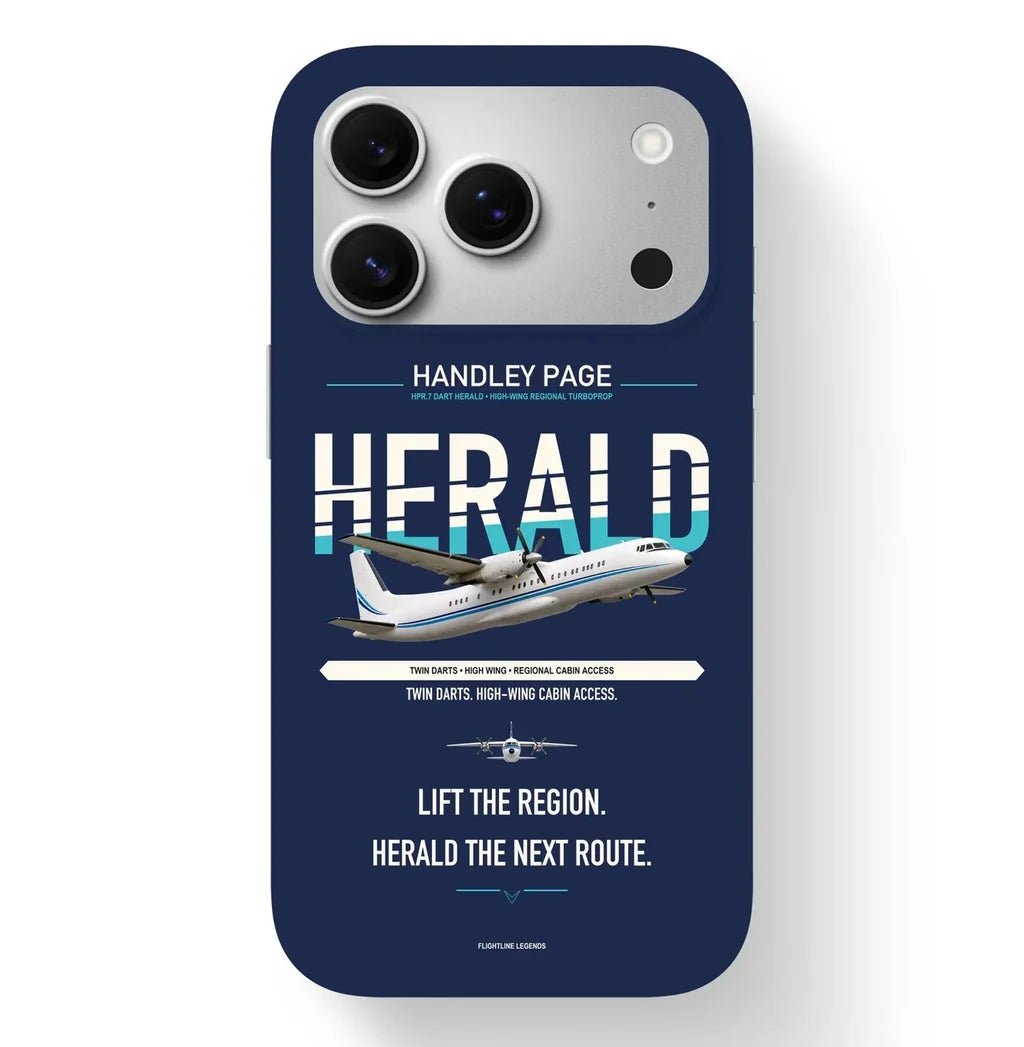 Handley Page HPR.7 Dart Herald Case design on navy blue iphone case