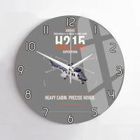 Thumbnail for Airbus H215 design on gray no frame wall clock