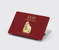 Thumbnail for Langeoog Airport (LGO) design on dark red MacBook case