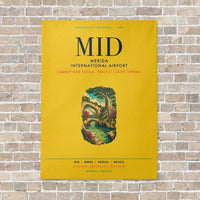 Thumbnail for Merida International Airport MID vertical canvas print - no frame - yellow background