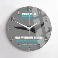 Thumbnail for AgEagle eBee X design on gray no frame wall clock