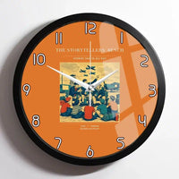 Thumbnail for VINTAGE G4430 - The Storytellers' Bench - Designed Wall Clocks design on orange framed
