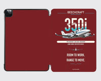 Thumbnail for Beechcraft King Air 350i design on dark red ipad tablet case