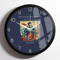 Thumbnail for VINTAGE G4204 - The Polar Sun Compass - Designed Wall Clocks design on navyblue framed