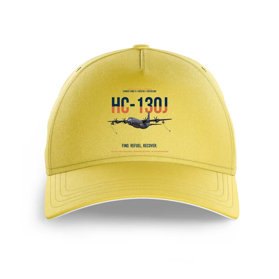 HC-130J COMBAT KING II design on yellow printed hat