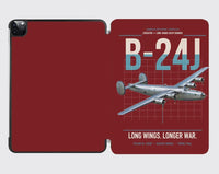 Thumbnail for B-24J Liberator design on dark red ipad tablet case