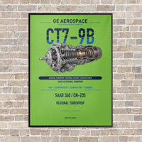 Thumbnail for CT7-9B vertical canvas print - framed - light green background
