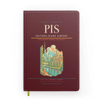 Thumbnail for Poitiers–Biard Airport (PIS) design on dark red notebook