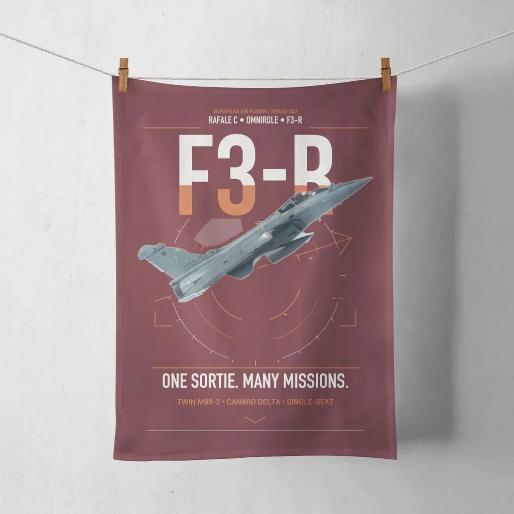 Dassault Rafale C — F3-R standard design on dark red towel