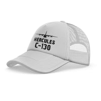 Thumbnail for Military Transport Airplane C 130 trucker cap - white