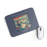 Thumbnail for VINTAGE G4390 - The Fence Post Navigation - Designed Mouse Pads design on navyblue rectangle