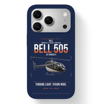 Thumbnail for Bell 505 Jet Ranger X design on navy blue magsafe iphone case, for iPhone 17 Pro