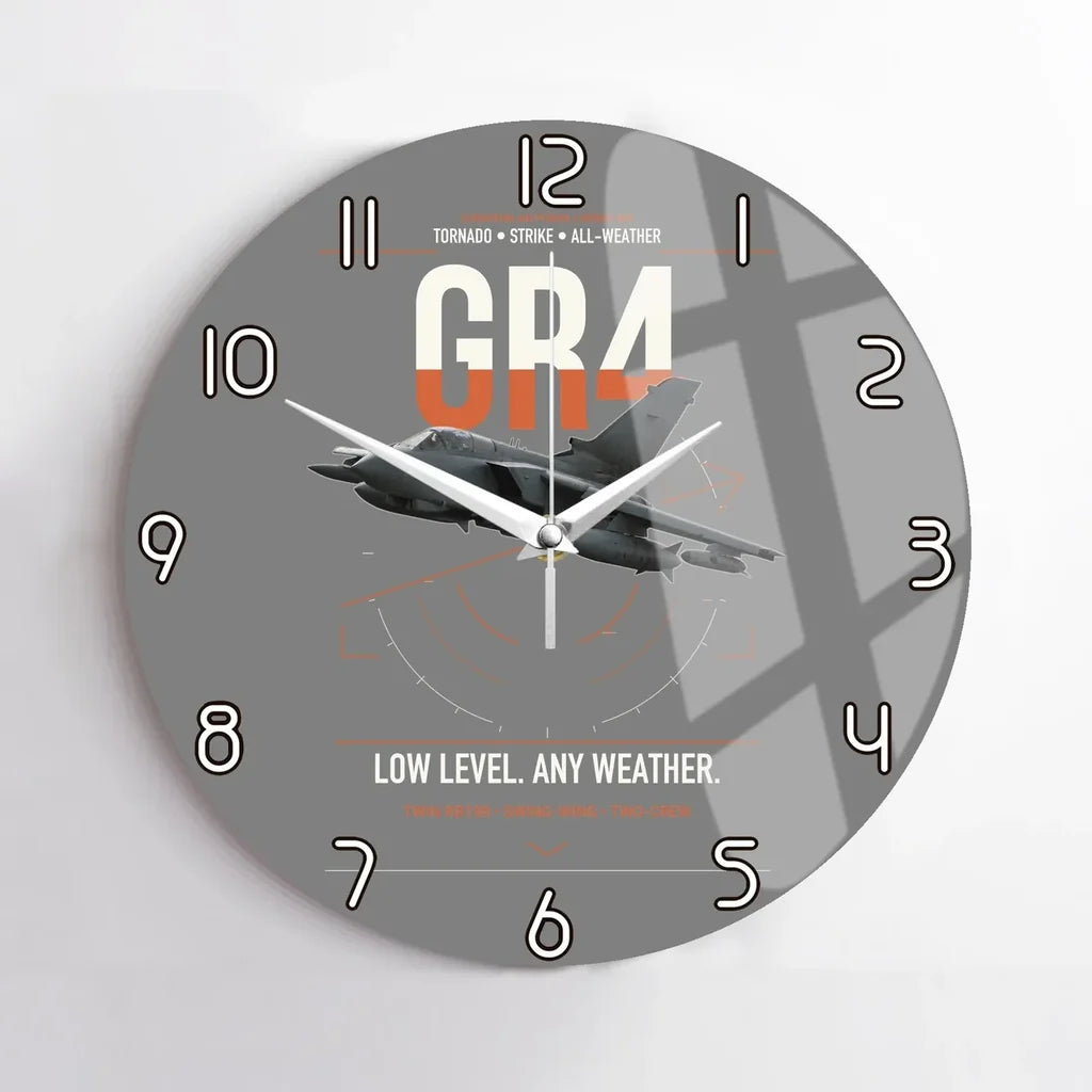 Panavia Tornado GR4 design on gray no frame wall clock
