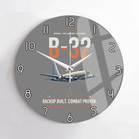 Thumbnail for B-32 Dominator design on gray no frame wall clock