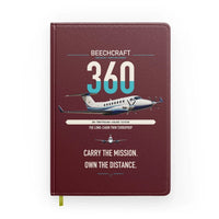 Thumbnail for Beechcraft King Air 360 design on dark red notebook