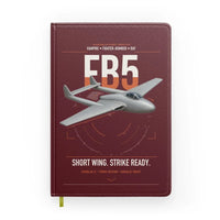 Thumbnail for de Havilland Vampire FB5 design on dark red notebook