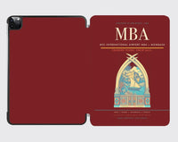 Thumbnail for Moi International Airport (MBA) design on dark red ipad tablet case