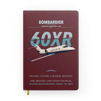 Thumbnail for Bombardier Learjet 60XR design on dark red notebook