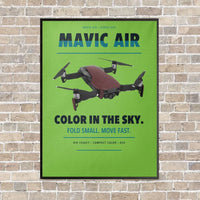 Thumbnail for DJI Mavic Air vertical canvas print - framed - light green background