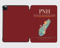 Thumbnail for Phnom Penh International Airport (PNH) design on dark red ipad tablet case