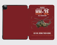 Thumbnail for Sikorsky HH-3E Jolly Green Giant design on dark red ipad tablet case