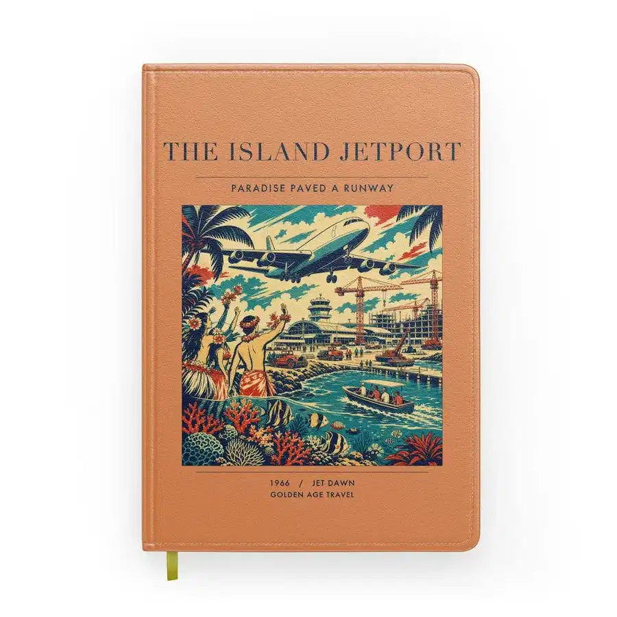 VINTAGE G4118 - The Island Jetport - Designed Notebooks design on orange