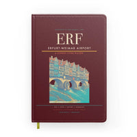 Thumbnail for Erfurt-Weimar Airport (ERF) design on dark red notebook