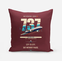 Thumbnail for Boeing 737 MAX 8 design on dark red pillow