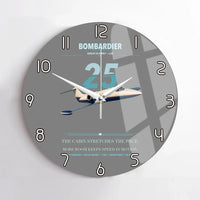 Thumbnail for Bombardier Learjet 25 design on gray no frame wall clock