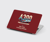 Thumbnail for Airbus A300-600R design on dark red MacBook case