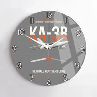 Thumbnail for KA-3B Skywarrior design on gray no frame wall clock