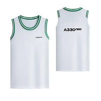 Thumbnail for A330neo & Text Designed Basketball Style Sports Tank Tops - view 12