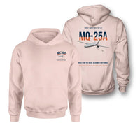 Thumbnail for MQ-25A STINGRAY design on pink double-side hoodie, double-side print
