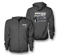 Thumbnail for Boeing 757 & Rolls Royce Engine (RB211) Designed Zipped Hoodies - view 12