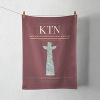 Thumbnail for Ketchikan International Airport (KTN) design on dark red towel