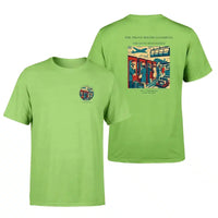Thumbnail for VINTAGE G4382 - The Phone Booth Goodbyes - Double-Side T-Shirt design on lightgreen double side t shirt